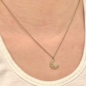 Francescas Gold Moon Necklace